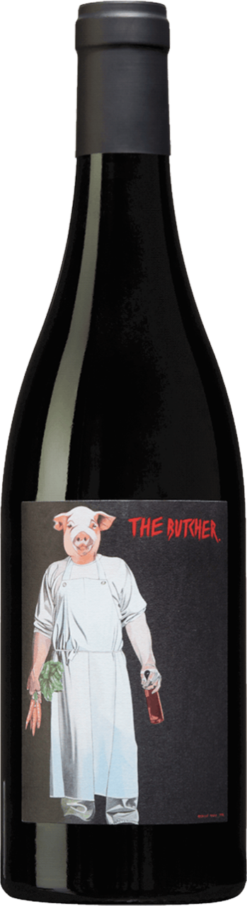 The Butcher 2022. Nyanserad, kryddig smak med fatkaraktär, inslag av jordgubbar, nougat, skogshallon, sandelträ och körsbär.